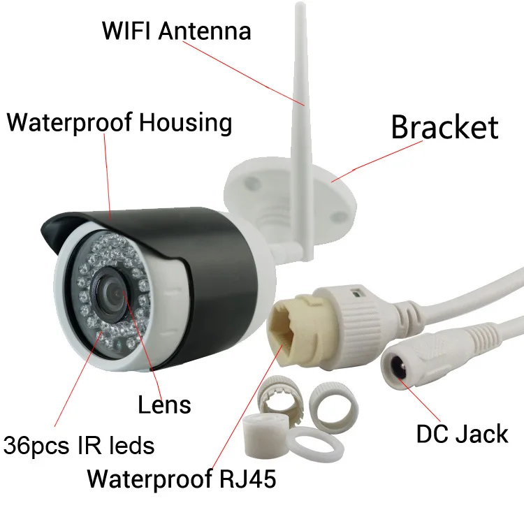  CCDCAM 8CH 720 P inalámbrico NVR Kit IR visión nocturna Mini juego de cámara Wifi con disco duro co