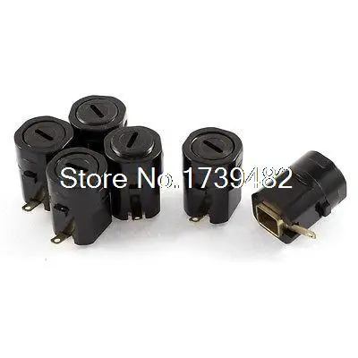 

6 Pcs Replacement 8mm x 7mm Brass Rectangle Hole Carbon Brush Holder Cover Black
