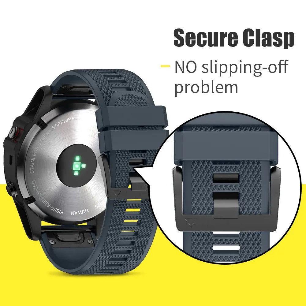 Силиконовый ремешок для Garmin Fenix 5X 5 5S Plus 3 3HR Forerunner 935 S60 часов