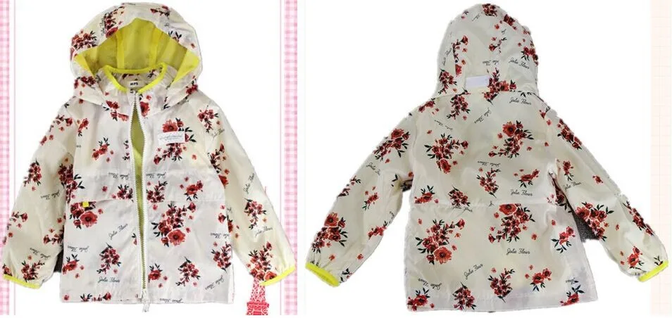 Коллекция года, Повседневная парусиновая куртка в полоску с цветочным принтом для малышей и детей на весну и лето, тонкая детская толстовка