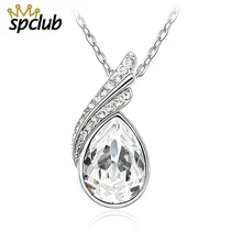 Ожерелье с кристаллами Swarovski подвески в виде капли воды