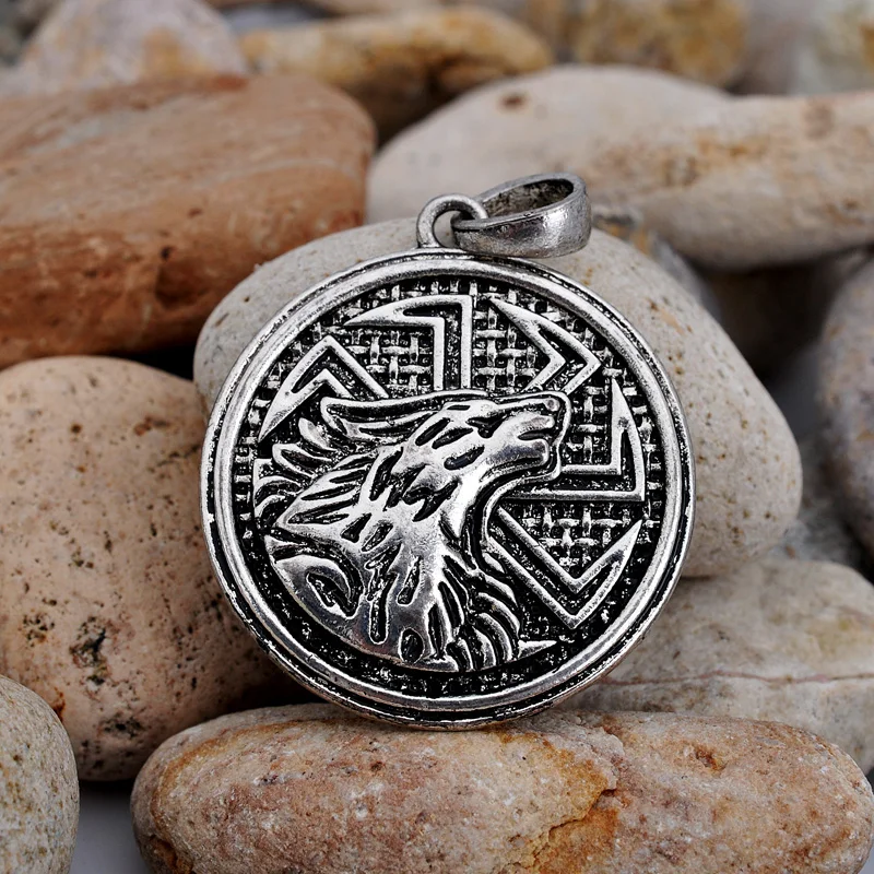 

Wolf Kolovrat Pendant Men Wolf Pendant Talisman Giant Wolf Kolovrat Pagan Slavic Pendant