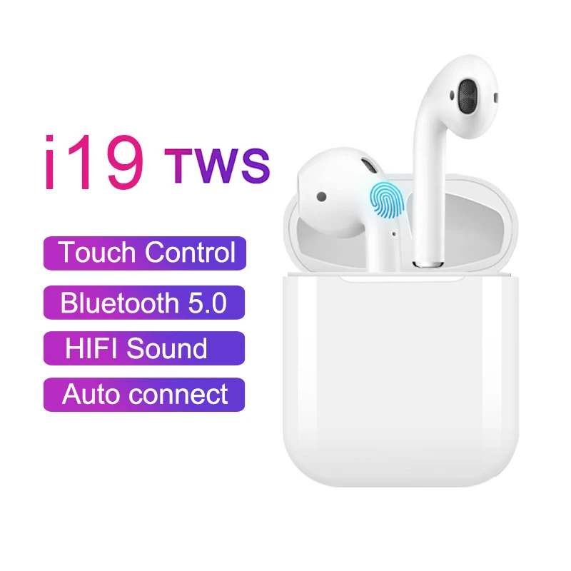 

i19 TWS Wireless Bluetooth 5.0 Earphone touch control Headset Automatic Connection earbuds For IPhone Xiaomi pk i11 i12 i7 tws