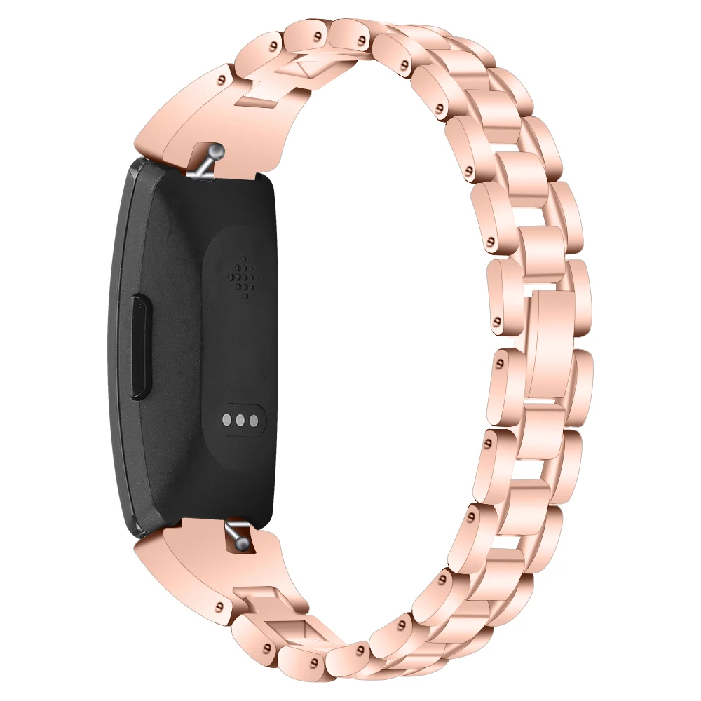 Для fitbitand inspire классический ремешок для часов из нержавеющей стали ремешок для часов прямой конец браслет сетчатая Пряжка часы 3 цвета смарт-запястье