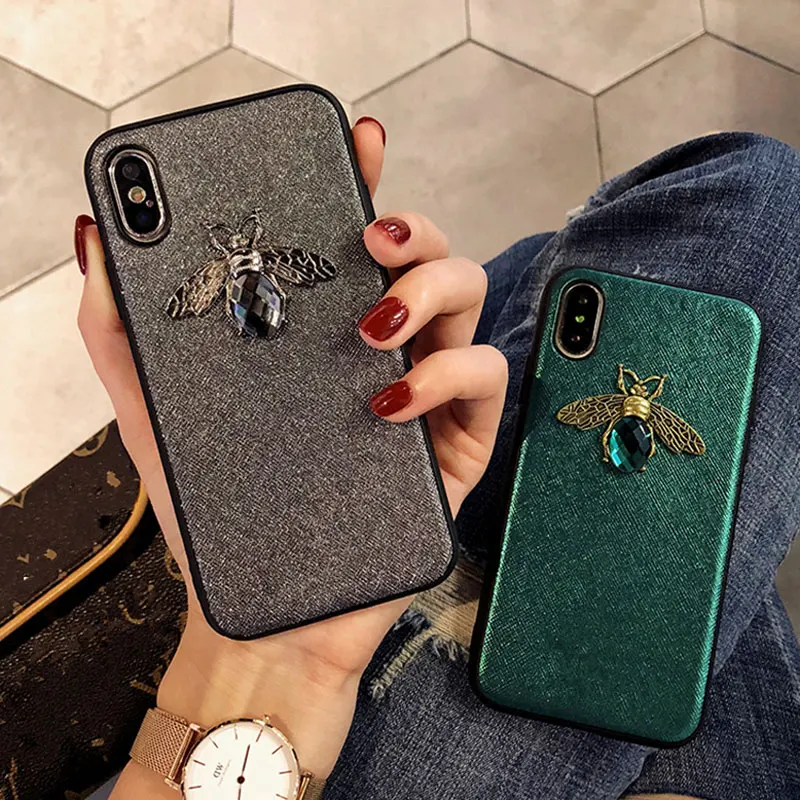 Luxury-Fashion-brand-Diamond-Bee-Glitte-soft-case-for-iphone-6-S-7-8-plus-X (4)
