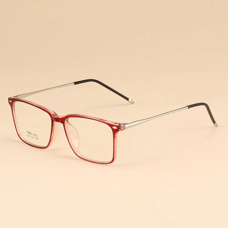 

Business Men rectangle Spectacles Glasses Frame TR90 Comfort Myopia Prescription Clear Lenses Optical Plain Mirror 2019