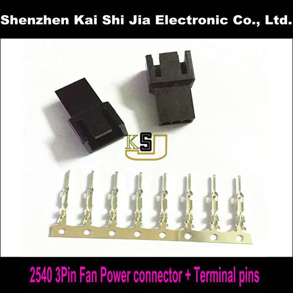 

Free shipping 50 PCS Black Molex 2510 3 Pin Fan Male PWM Power shell connector + 150PCS Terminal pins