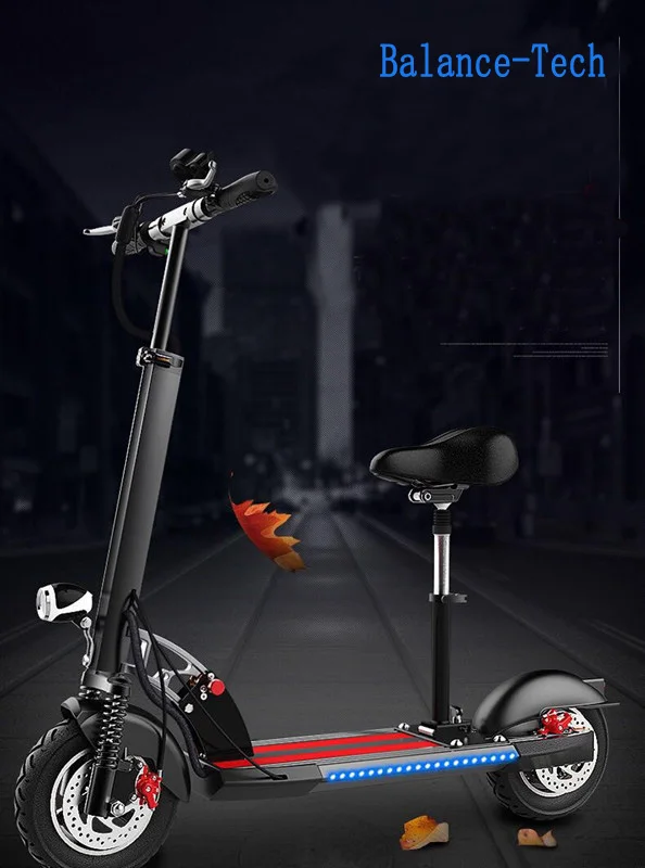 Складной велосипед электрический скутер 500 Вт Мотор 10 дюймов два колеса e-скутер амортизация складной электрический скейтборд для взрослых