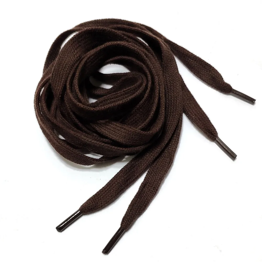 dark brown flat shoelaces