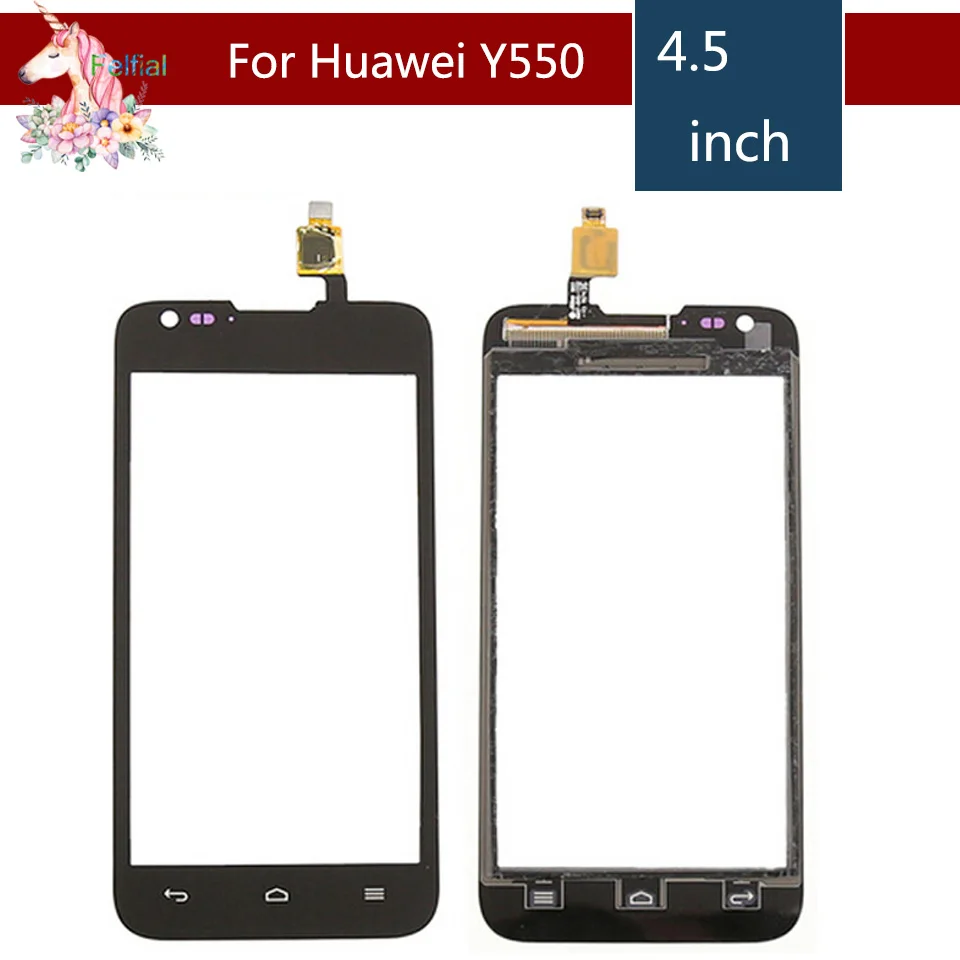 

10pcs/lot 4.5" For Huawei Ascend Y550 LCD Touch Screen Digitizer Sensor Outer Glass Lens Panel Replacement