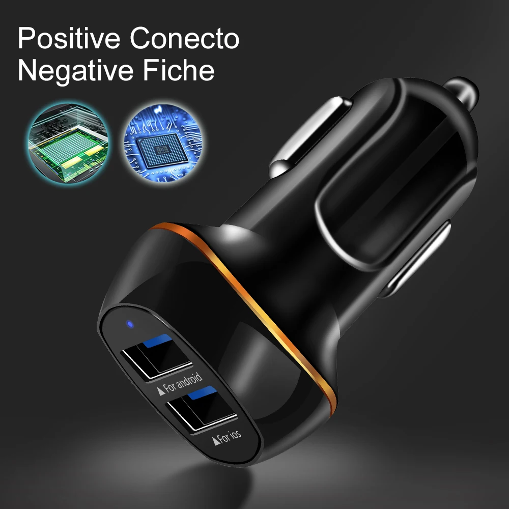 2 USB الناتج شاحن سيارة 3.1A ماكس (الحقيقي) سريع تهمة ل فون 6 6 زائد SE لسامسونج S6 S5 S4 المحمول ثانية الهواتف أقراص 2 USB الناتج شاحن سيارة 3.1A ماكس (الحقيقي) سريع تهمة ل فون 6 6 زائد SE لسامسونج S6 S5 S4 المحمول ثانية الهواتف أقراص