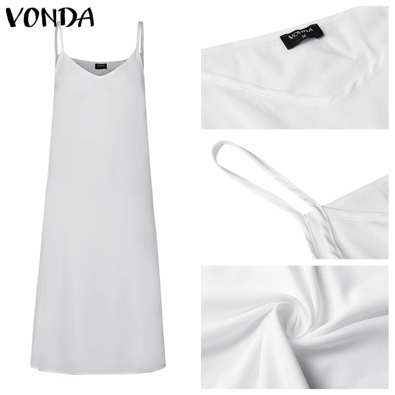 Женское платье с v-образным вырезом VONDA, летнее платье без рукавов на бретельках, платье с подкладкой, большие размеры, 2020 Женское платье с v-образным вырезом VONDA, летнее платье без рукавов на бретельках, платье с подкладкой, большие размеры, 2020