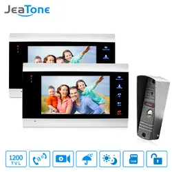 JeaTone 7 дюймов best домофон Системы s жилых коммерческие дома безопасности видео домофон комплект домофонов Системы бесплатная гарантия