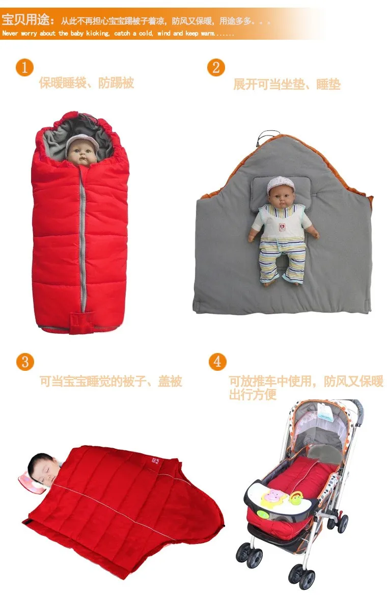 Теплые зимние пальто, куртки для малышей флисовая грелка конверт для новорожденного конверт пеленка детская коляска для сна мешок для