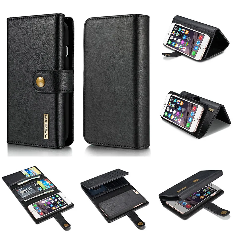 High Quality Phone Case For Apple iPhone 6 6S Phone Bag Cover iPhone6 iPhone6S Wallet With Card Covers Holtser Back Coque Capa