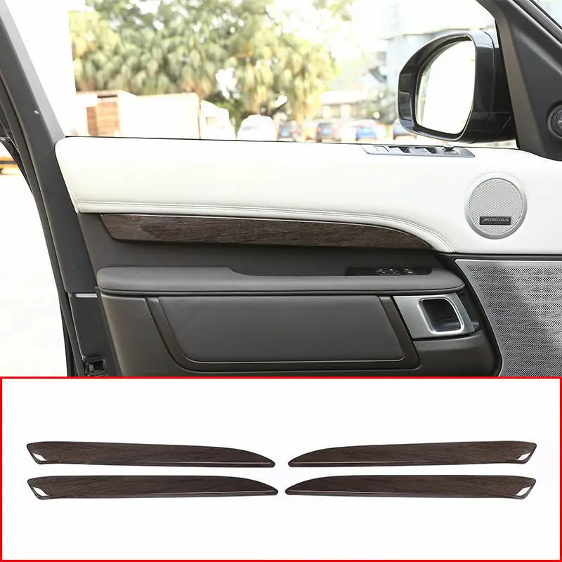 

1set=4pcs Oak Wood Grain Style Door Decoration Strips For Land Rover Discovery 5 2017 L462