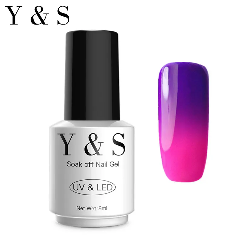 Y & S УФ гель лак для ногтей Температура изменения цвета светодио дный UV Soak off Гель