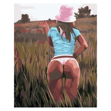 Сексуальная задница в траве ручная работа краска высокое качество холст Красивая краска ing по номерам Сюрприз подарок большое удовлетворение