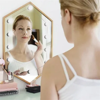 

10 LED Dimmable Mirror Light USB Power Supply 7000K Light Bulb String for Makeup Dressing Table DAG-ship