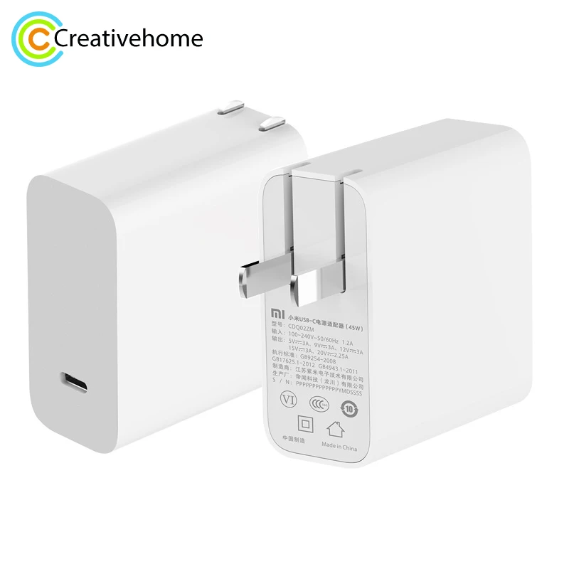 

Xiaomi QC3.0 Power Adapter Type-c MI USB-C 45W 5V 3A Xiaomi Quick Charger Dual USB Wall Outlet Socket Travel Adapter