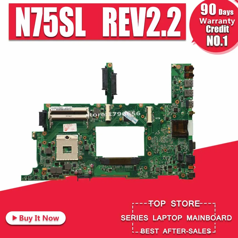 Для For Asus N75S N75SF N75SL X7DSF X7DSL материнская плата REV2.2 60N69MB1500 PGA989 100% протестирована |
