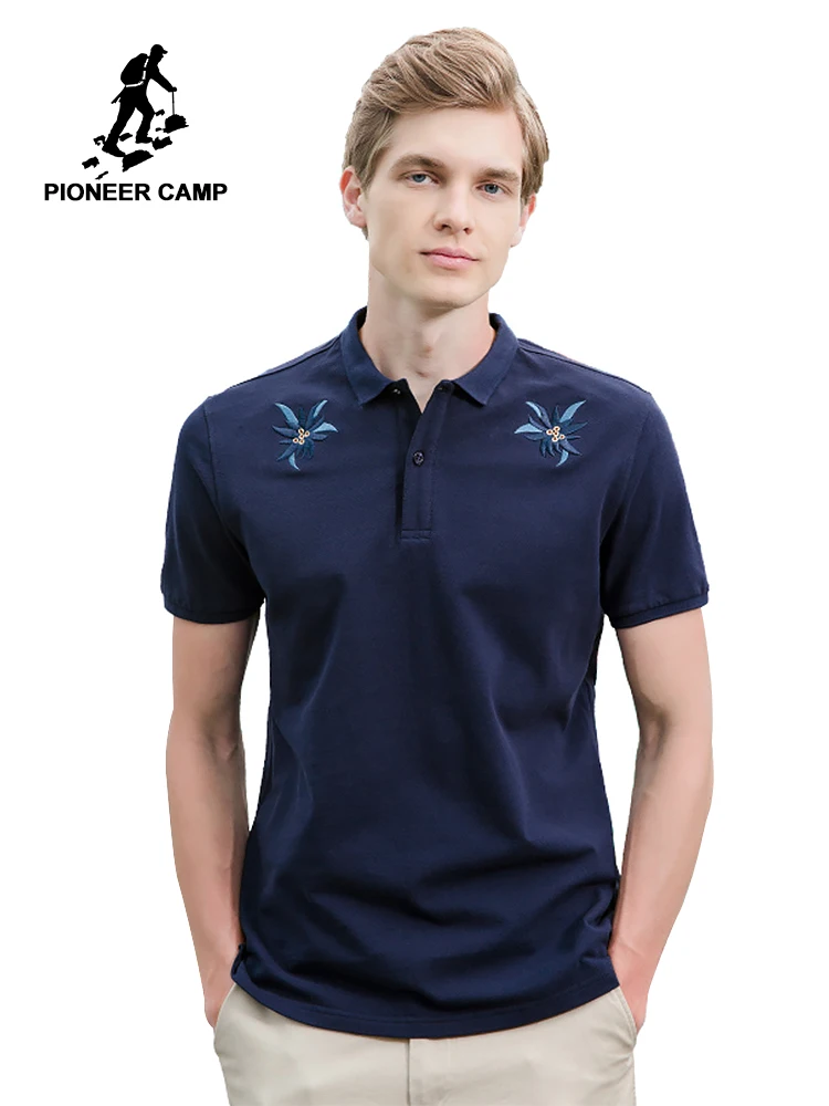 

Pioneer Camp New design short polos men brand clothing fashion casual Embroidery polo male top quality 100% cotton ADP701147