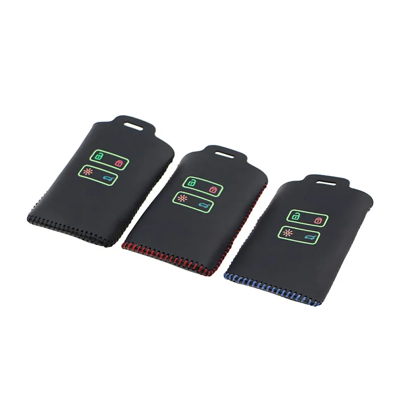 

Jameo Auto Car Leather Remote Key Case Cover Keychain Key Protective Shell Bag for Renault Kadjar Koleos Samsung QM6 2016-2018