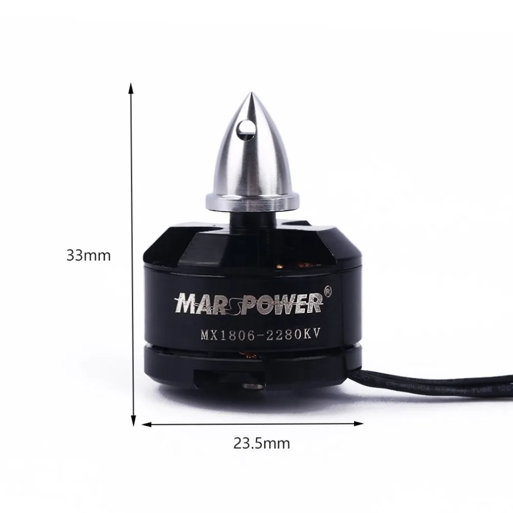 MARSPOWER MX1806 2280KV бесщеточный двигатель для мини RC мультиротор три квадрокоптера для FPV QAV250 RC Дрон Квадрокоптер, многороторный вертолёт