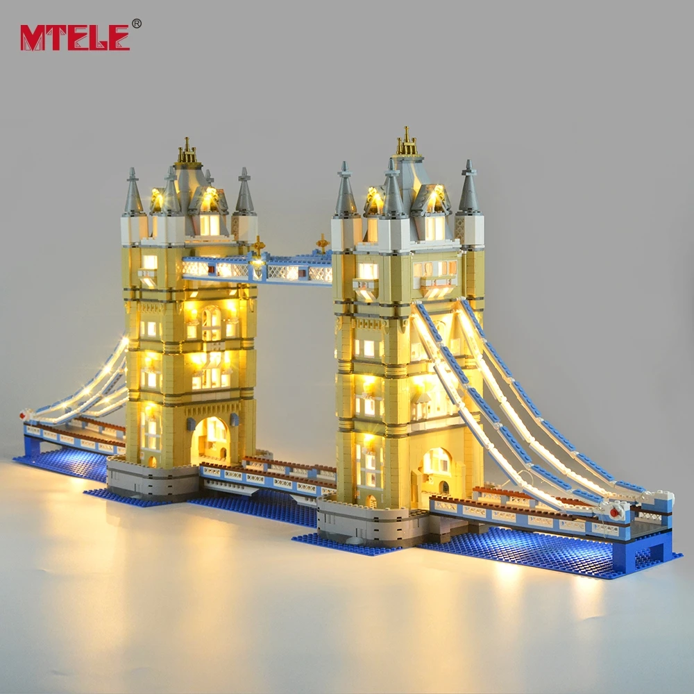 Светодиодный светильник MTELE, комплект для 10214, архитектура, Лондонский Тауэрский мост, светильник, совместимый с 17004(не включает модель