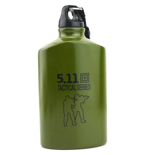 Army Flat Aluminium military drinking water bottle with Soldier Image