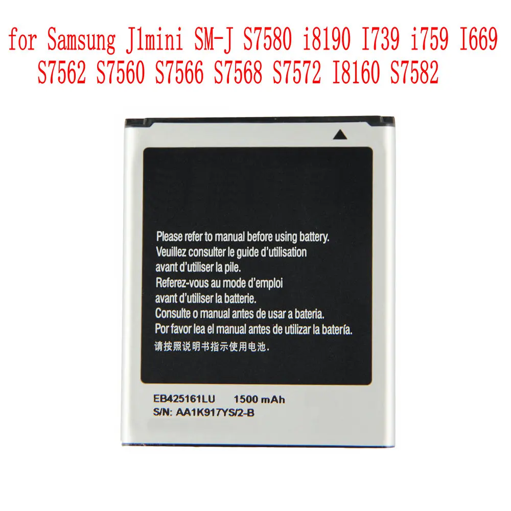 Ansheng оригинальный аккумулятор EB425161LU для Samsung J1mini SM-J S7580 i8190 I739 i759 I669 S7562 S7560 S7566 S7568
