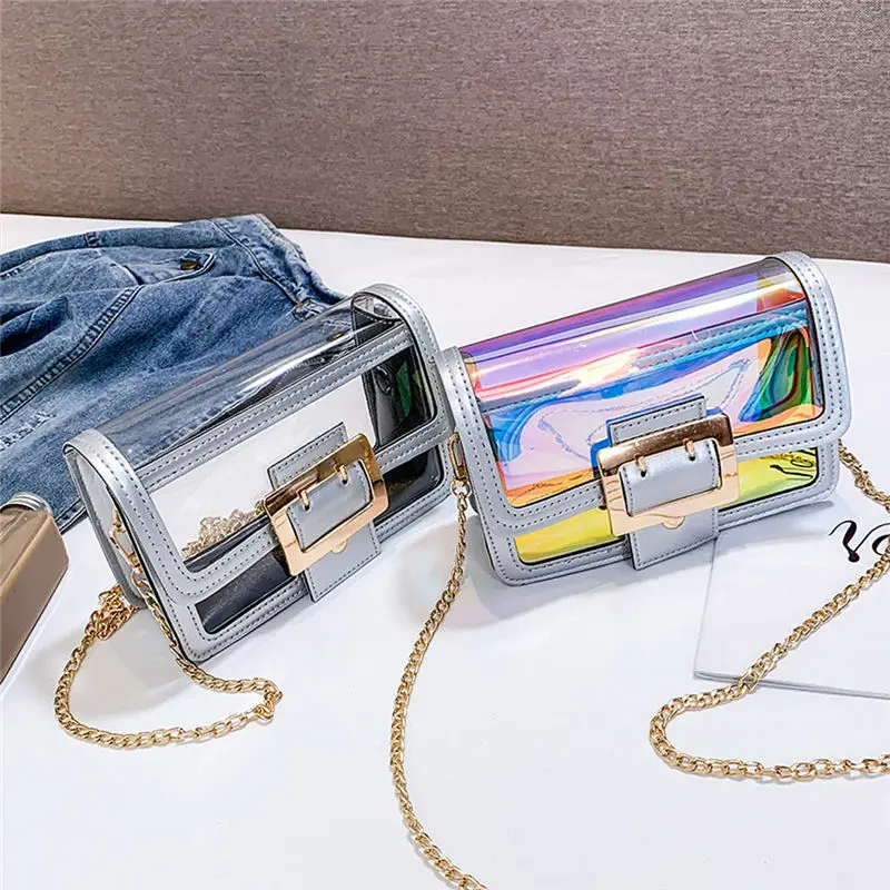  Fashion Lady Classic Wild Transparent Jelly Shoulder Bag Crossbody Bag bolso mujer sac a main torebki damskie 40AP1223