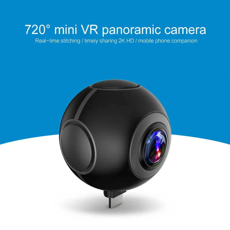 Широкий двойной угол рыбий глаз линзы ограниченного видения Видеокамера мини панорамная видеокамера 360 камера для смартфона type-c USB Спорт и Экшн камера PK xiaomi