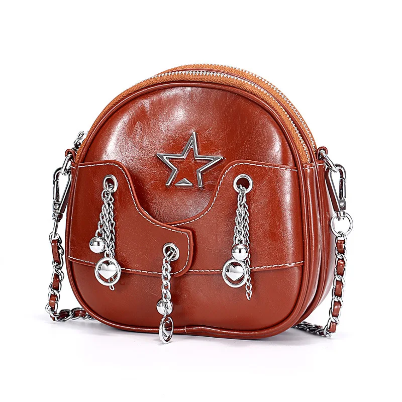 

Women 2019 fashion chain leather bag Korean version of the new leather