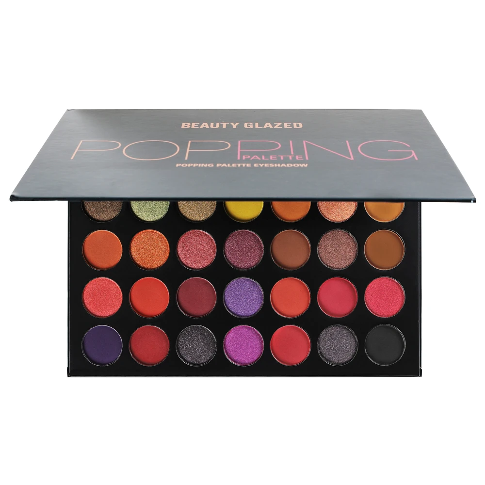 Beauty Glazed Popping палитра теней для век 35 цветов матовые блестящие тени хайлайтер