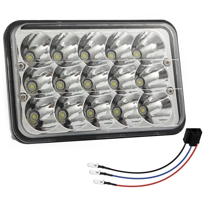 

Led Headlights 4X6 150W Headlamp 2Pcs Hi/Low Sealed Beam Rectangle Headlight Replacement For Jeep Wrangler Yj Cherokee Xj Truc