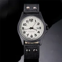 Men Watch Fashion Vintage Classic Men s Date Leather Strap Sport Quartz Army Watch Business Men