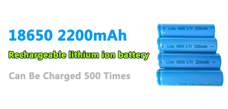 2 шт. 18650(не AA) 3,7 в 2200 мАч батарея литий-ионная аккумуляторная батарея большой емкости battaries T6 фонарик красный светодиодный