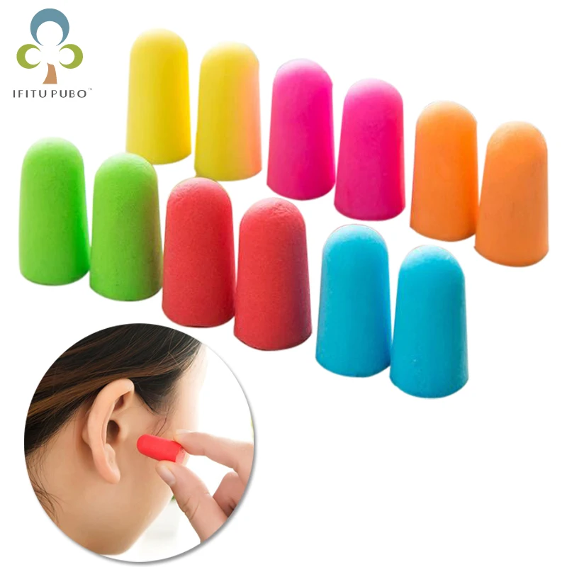 10 Pairs Soft Foam Ear Plugs Travel Sleep Noise Prevention Earplugs