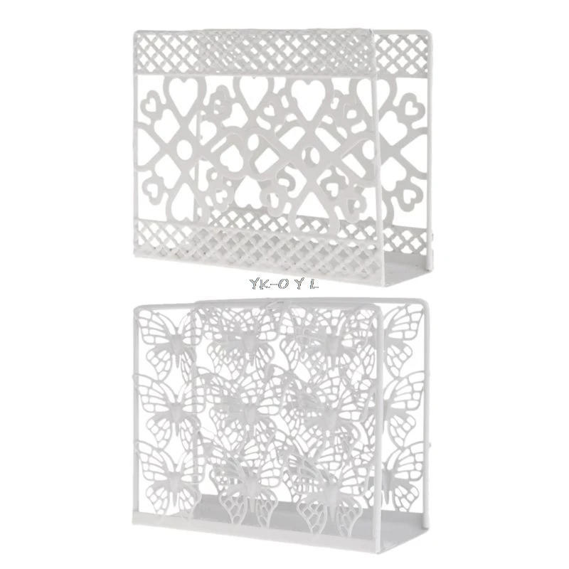 

Metal Napkin Serviette Holder Dispenser rust resistant Paper Tissue Rack Home Party Table Decor