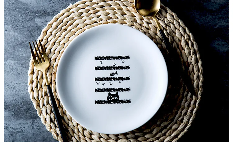 Европейская Западная Керамика Посуда стейк тарелка креативный лоток диск Бытовая детская тарелка с мультяшками набор
