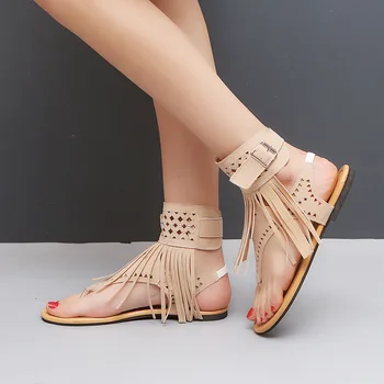 

Nice Sandalias Mujer Platform Sapato Feminino Fashion Lady Shoes Flat Comfortable Gladiator Sandals Women Summer Shoes Beach