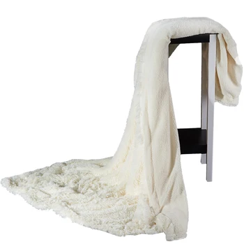 

Soft Fur Throw Blanket for bed Long Shaggy Fuzzy Fur Faux Winter Blankets for Bed Sofa Warm Cozy With Fluffy Sherpa