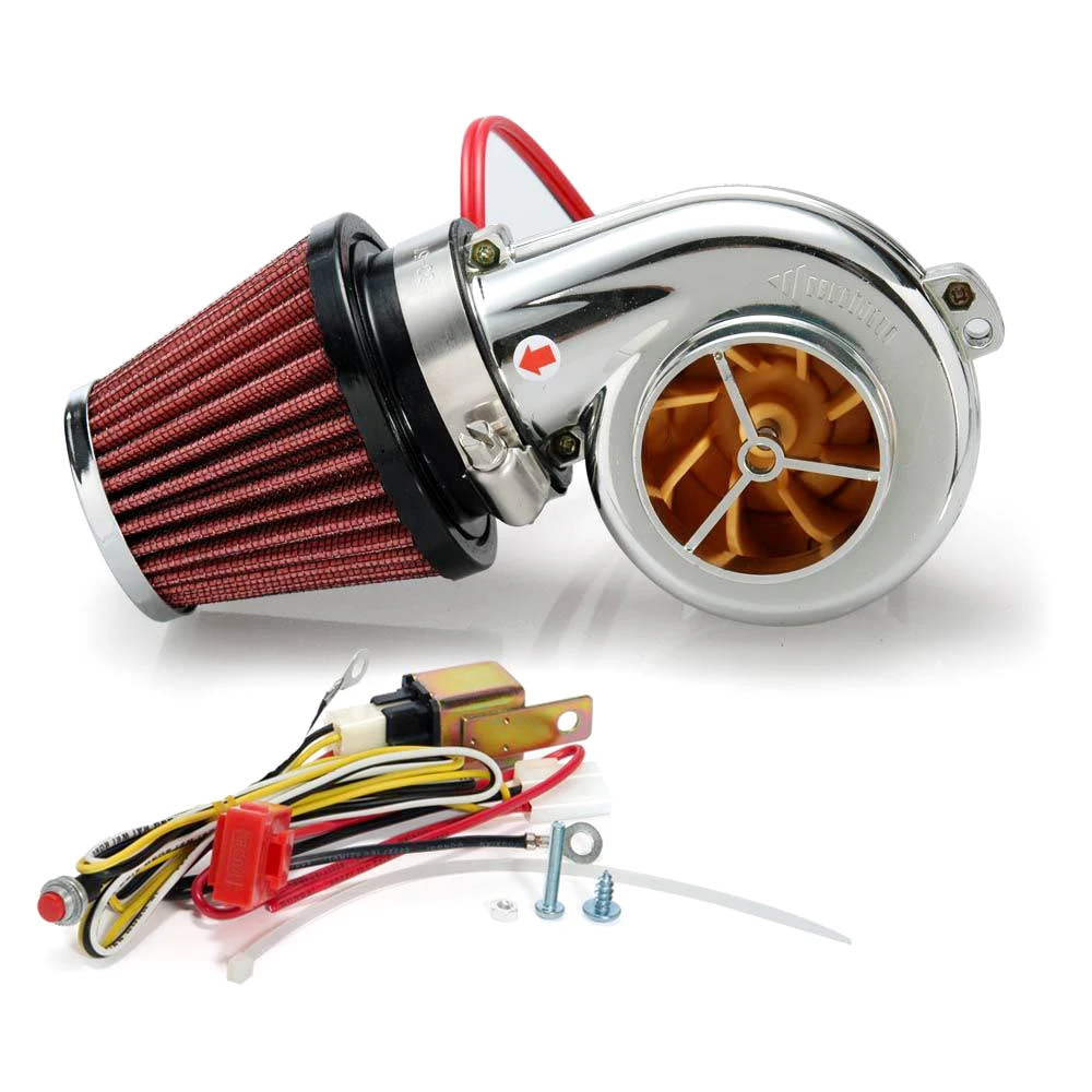 Universal Motorcycle Electric Turbocharger Suite Turbo 500 Universal Motorcycle Electric Turbocharger Suite Turbo 500 For Motor Bike Have Mushroom Air Filter In Chargers Parts From
