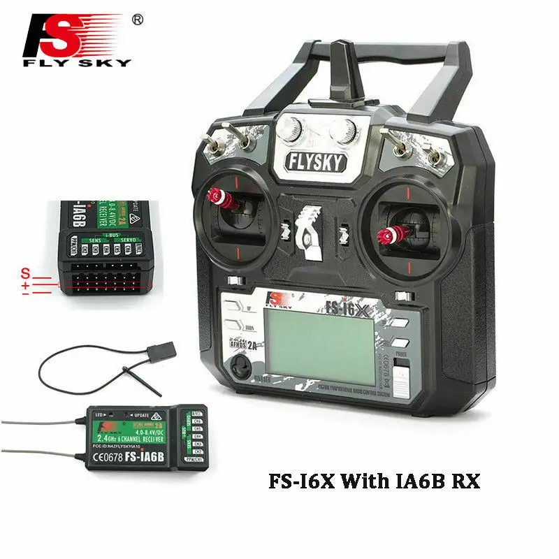 

Flysky FS-i6X 2.4GHz 10CH RC Transmitter Radio Set 6ch 8ch 10ch Receiver For RC Heli Quad Airplane Car