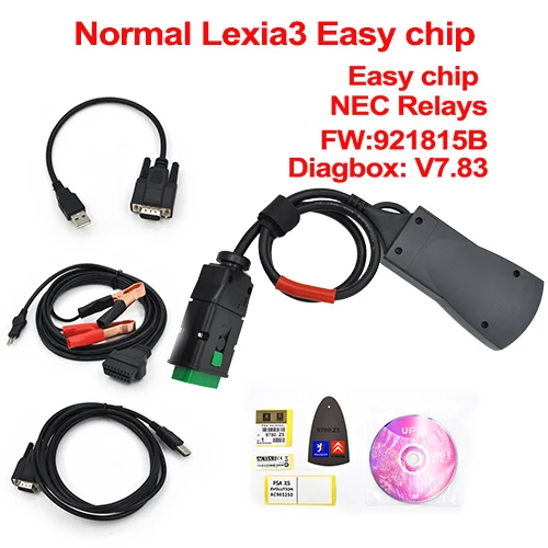 Lexia3 PP2000 V48/V25 полный чип Diagbox V7.83 с 921815C FirmwareScanner Lexia 3 obd2 для Citroen/peugeot диагностический инструмент - Цвет: normal easy chip