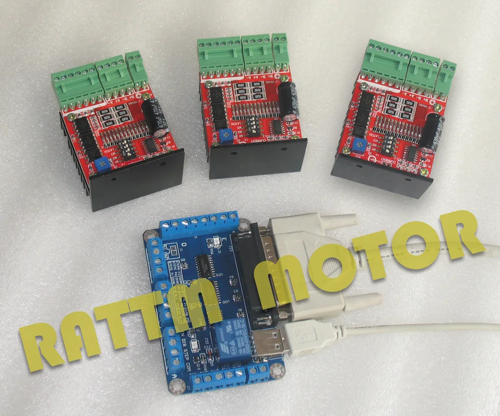 

3 Pcs TB6600 Single axis 48V/4.5A CNC Driver kit for CNC Router Mill+Breakout Board V5