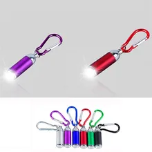 1W Mini Pocket LED Flashlight Carry Carabiner Keychain Camping+battery WHOLESALES NRJ13