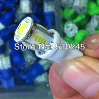

700X Car Auto LED T10 194 W5W 5 led smd cob 24 chips 5SMD Wedge LED Light Bulb Lamp red BLUE green free shipping