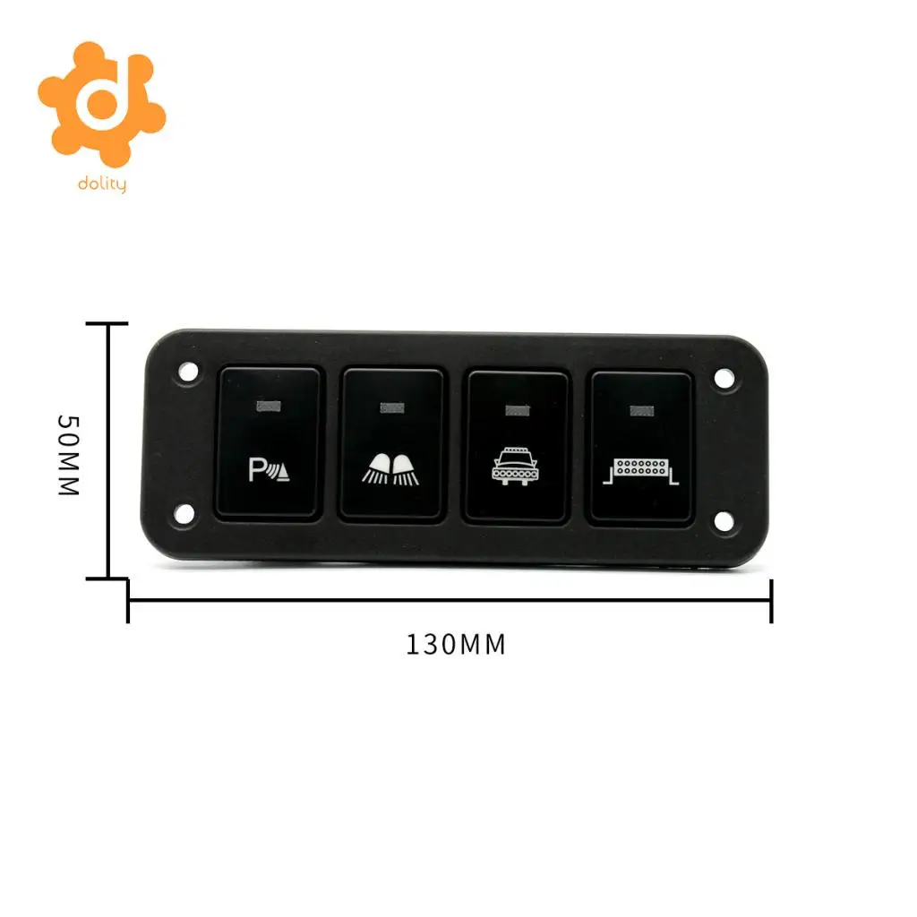dolity Light Bar+Headlight+Low Beam+Parking Light 4 Gang Switch Panel for Toyota